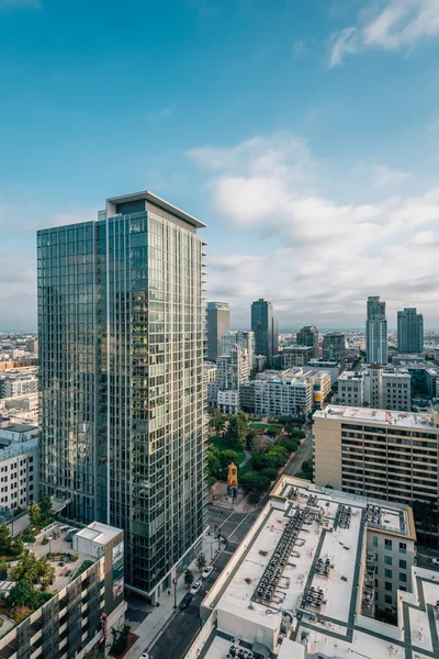 Vista panorámica del paisaje urbano del centro de Los Ángeles, California —  Fotos de Stock