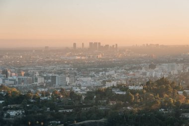 Griffith Gözlemevi'nden gün batımı manzarası, Los Angeles, Californi