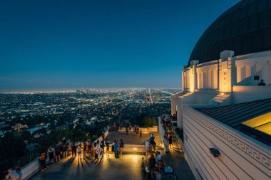 Griffith Gözlemevi gece, Griffith Park, Los Angeles, Ca