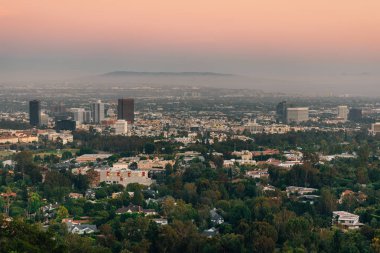 Getty Center'dan gün batımı manzarası, Los Angeles, Kaliforniya