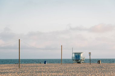 Santa Monica, Kaliforniya sahilinde cankurtaran standı