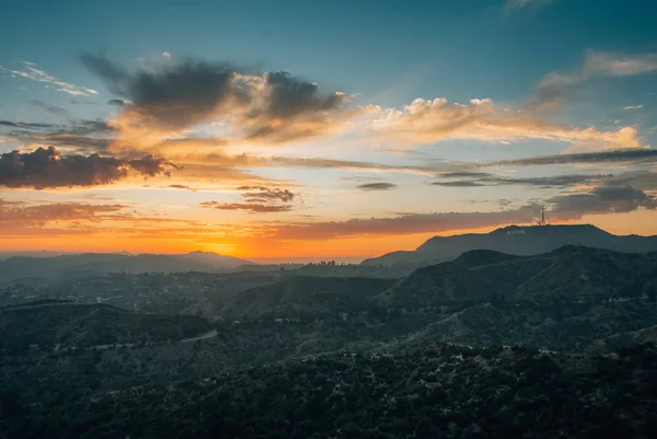 Sunset View från Griffith Observatory, i Los Angeles, Calif — Stockfoto