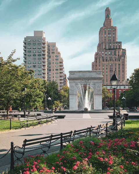 Trädgårdar Och Valv Washington Square Park Manhattan New York — Stockfoto