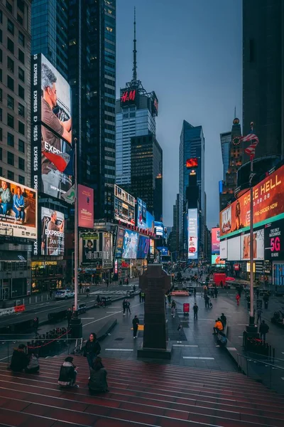 Times Square Nuit Midtown Manhattan New York — Photo