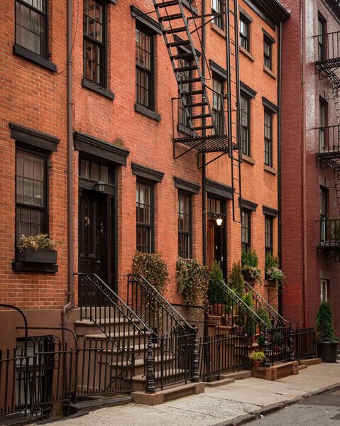 Houses on Gay Street in the West Village, Manhattan, New York City