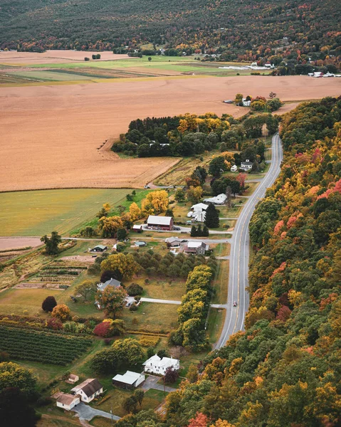 Vista Otoño Desde Vromans Nose Las Montañas Catskill Middleburgh Nueva — Foto de Stock