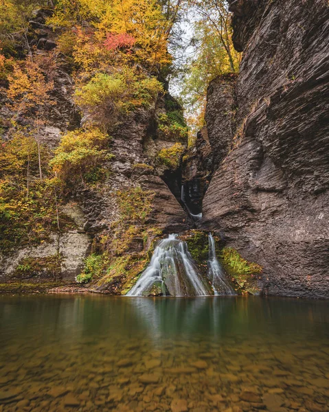 Mine Kill Falls Autumn Color Catskill Mountains New York — Stock Photo, Image