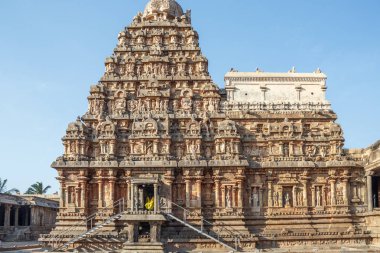 12. yüzyılda Rajaraja Çola II tarafından inşa Airavateswara Tapınağı. Bir tanınmış Unesco Dünya Mirası Anıtı Kumbakonam, Darasuram, Tamilnadu, Hindistan tapınaktır