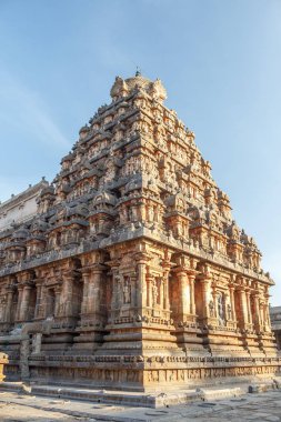 12. yüzyılda Rajaraja Çola II tarafından inşa Airavateswara Tapınağı. Bir tanınmış Unesco Dünya Mirası Anıtı Kumbakonam, Darasuram, Tamilnadu, Hindistan tapınaktır