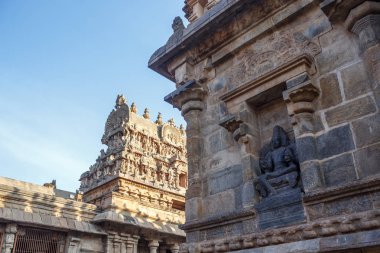 12. yüzyılda Rajaraja Çola II tarafından inşa Airavateswara Tapınağı. Bir tanınmış Unesco Dünya Mirası Anıtı Kumbakonam, Darasuram, Tamilnadu, Hindistan tapınaktır