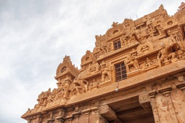 Brihadeeswarar veya Brihadisvara Tapınağı Tamilnadu India.Unesco Dünya Mirası alanı içinde yer alan Shiva adanmış Thanjavur.Hindu Tapınağı'nın