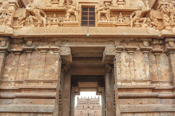 Entrada Brihadeeswarar Templo Brihadisvara Thanjavur Templo Hindú Dedicado Shiva Situado — Foto de Stock