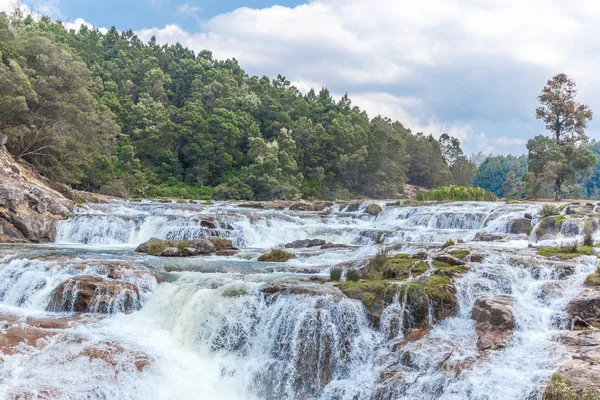 Water flow at Pykara waterfall, Ooty, India - March 14, 2016: Pykara waterfalls flows through Murkurti, Pykara and Glen Morgan dams