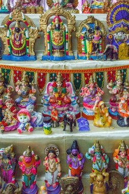 Bir bebek Festivali sırasında navaratri tamilnadu içinde özel olarak Güney Hindistan'daki ünlü bebek ve figurines (tamil dilinde Bommai Golu) görüntüdür. Konu ile seçici odak.