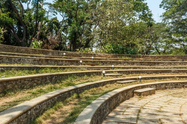 Jardín Natural Abierto Cubierto Árboles Plantas — Foto de Stock