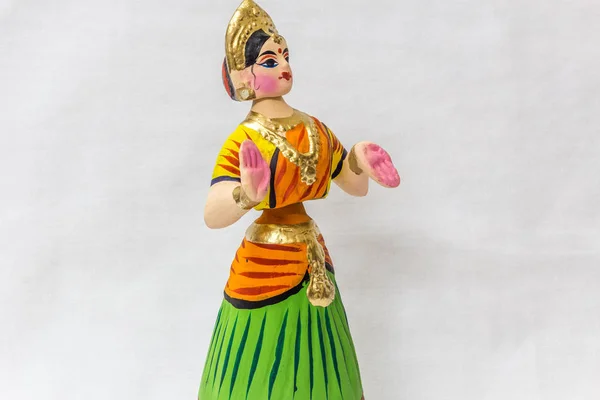 Dansende Dukke Fra Thanjavur Kalt Thalaiyatti Bommai Tamilsk Med Utseende – stockfoto
