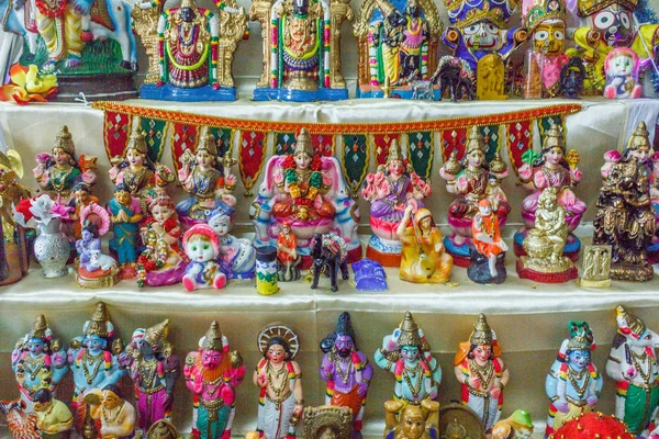Відображення Ляльки Фігурки Bommai Golu Тамільської Мови Лялька Свято Відзначається — стокове фото