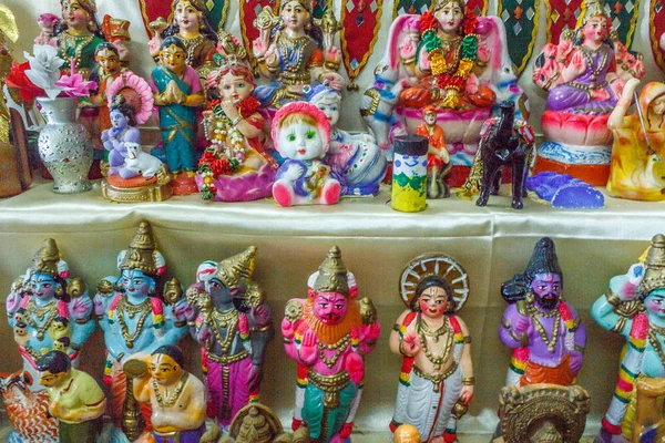 Esposizione Bambole Statuette Bommai Golu Lingua Tamil Festival Bambole Celebrato — Foto Stock