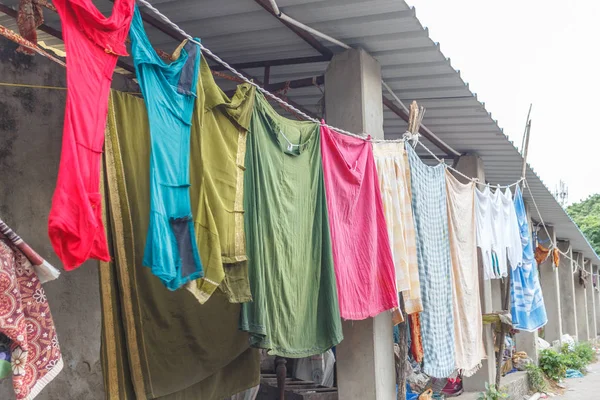 Dhobi Gana es una conocida lavandería al aire libre en Chennai India . — Foto de Stock