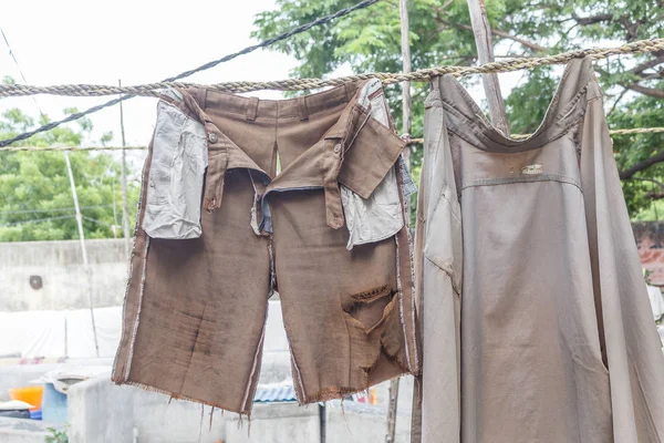 Dhobi Gana es una conocida lavandería al aire libre en Chennai India . — Foto de Stock