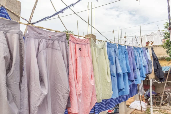 Dhobi Gana es una conocida lavandería al aire libre en Chennai India . — Foto de Stock