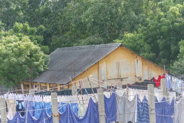 Dhobi Gana es una conocida lavandería al aire libre en Chennai India . — Foto de Stock