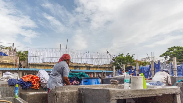 Chennai India junio 10 2018 Dhobi Gana es un conocido al aire libre l — Foto de Stock