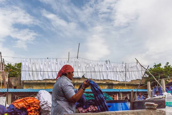 Chennai Inde 10 juin 2018 Dhobi Gana est un bien connu en plein air l — Photo