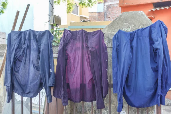 Una escena en Dhobi Gana es una conocida lavandería al aire libre en el Che — Foto de Stock
