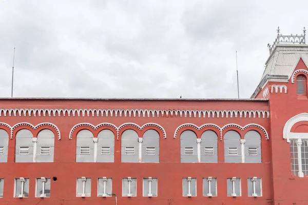 Indo Saracenska Revival Arkitekturen Chennai Central Railway Station Exteriör — Stockfoto