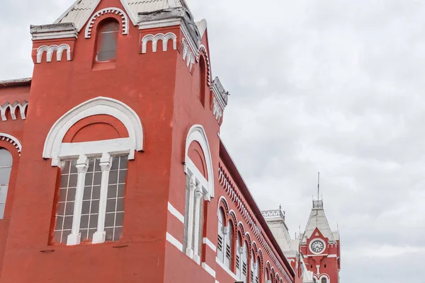 Chennai Merkez Demiryolu Stasyonu Dış Görünüm Mimarisini Hint Saracenic Revival — Stok fotoğraf