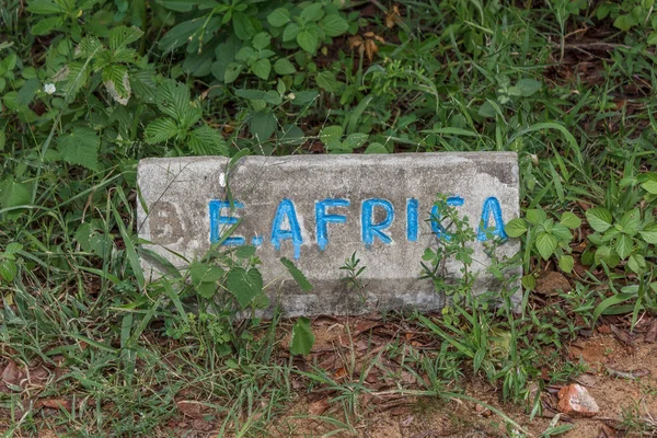 Nombre del país de África oriental en piedra — Foto de Stock
