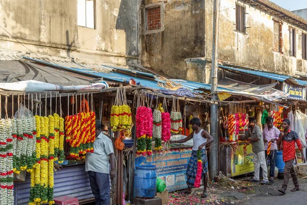 Loja de flores em Chennai — Fotografia de Stock