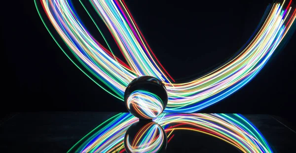 Led Noel renkli li kullanarak kristal topu ile Hafif boyama