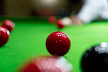 Oyun snooker bilardo veya açılış kare oyuncu hazır için bal