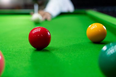Oyun snooker bilardo veya açılış kare oyuncu hazır için bal