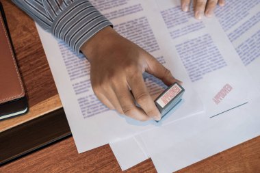 işadamı el noter kamu el mürekkep appoval Stamper damgalama