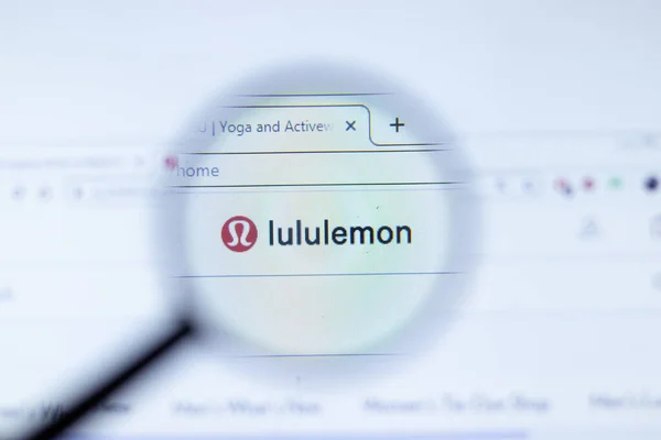 Μόσχα Ρωσία Ιουνίου 2020 Ιστοσελίδα Του Lululemon Com Λογότυπο Της — Φωτογραφία Αρχείου