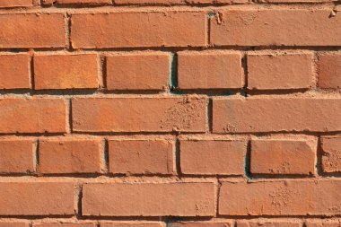 Kopyalama alanı olan kırmızı tuğla duvar arkaplanı.