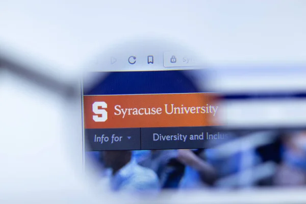 Moskva Rusko Června 2020 Internetové Stránky Syracuse University Logem Illustrative — Stock fotografie