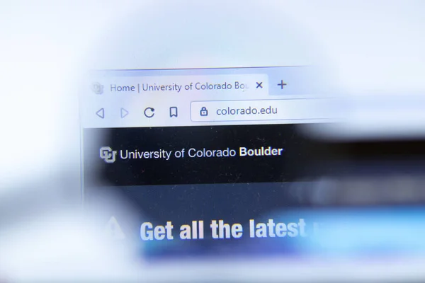 Moskva Rusko Června 2020 University Colorado Webových Stránkách Boulder Logem — Stock fotografie