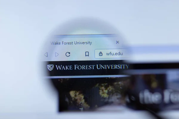 Moskva Rusko Června 2020 Webová Stránka Wake Forest University Prohlížeči — Stock fotografie