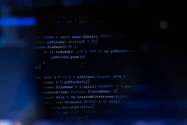 Programming Code Screen Close — Stock Photo, Image