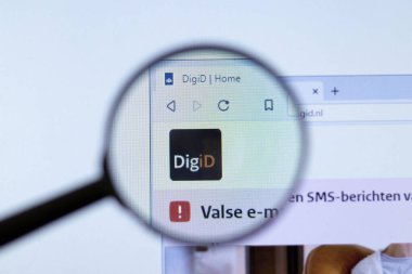 Moskova, Rusya - 1 Haziran 2020: Logolu DigiD web sitesi, Illustrative Editorial.