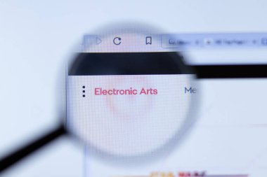 Moskova, Rusya - 1 Haziran 2020: Logolu Elektronik Sanatlar web sitesi, İllüstrasyon Editörü.