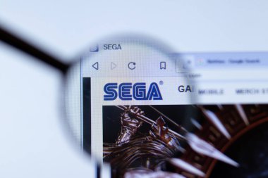 Moskova, Rusya - 1 Haziran 2020: SEGA logolu web sitesi, Illustrative Editorial.