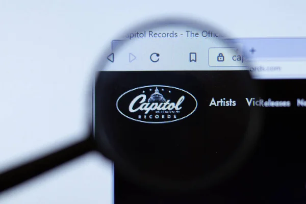 Moszkva Oroszország 2020 Június Capitol Records Weboldal Logóval Illusztratív Szerkesztőség — Stock Fotó