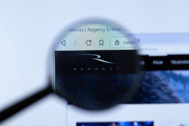 Moskova, Rusya - 1 Haziran 2020: Regency Enterprises web sitesi logo, Illustrative Editorial.