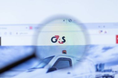 Moskova, Rusya - 1 Haziran 2020: Logolu G4S plc website, Illustrative Editorial.