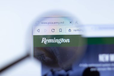 Moskova, Rusya - 1 Haziran 2020: Remington Arms web sitesi logo, Illustrative Editorial.